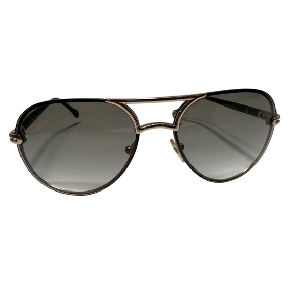 Ermenegildo Zegna Aviator Sunglasses SZ 3207 in Brown/Gold main image 9